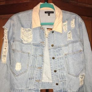 Kendall & Kylie Distressed Denim Jacket